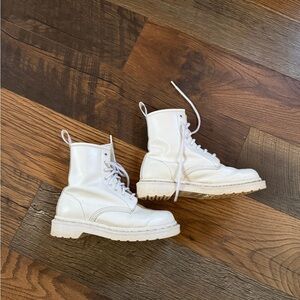 White Dr. Martens Boots